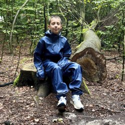 Regnst 2-delt til brn i bl