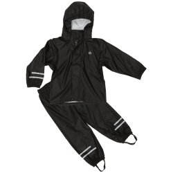 Regnst 2-delt til brn i sort