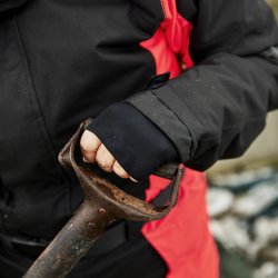 Dame vinterkedeldragt rd/sort