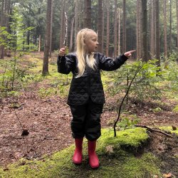 Termojakke brn med rib