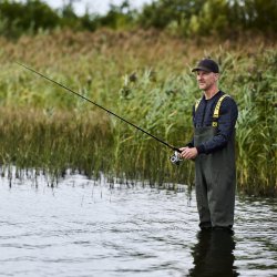 PVC waders med korte Dunlop stvler