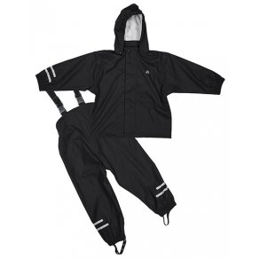 Regnst 2-delt til brn i sort